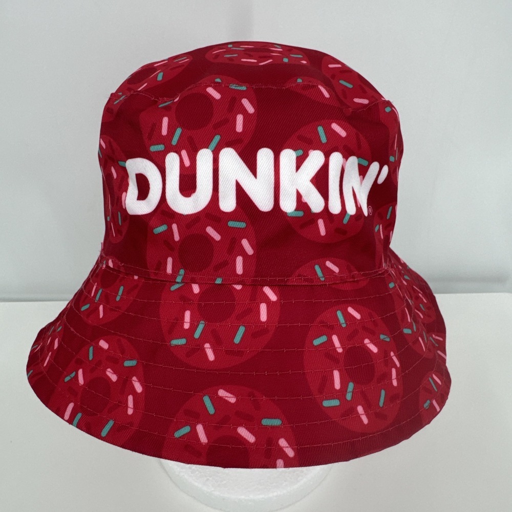 Dunkin'‎ Donuts Sprinkles Reversible Bucket Hat One Size NWOT